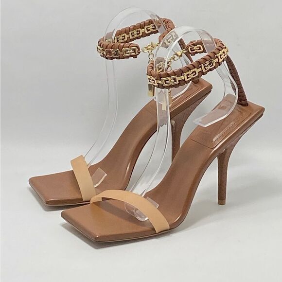 Givenchy 4G Woven Ankle Strap Stiletto Sandals size 38.5 - Picture 4 of 13